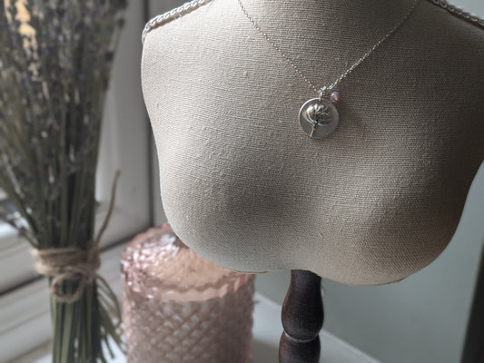 Solid silver Clover necklace